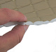 Стёганый кожзам "Ромб бежевый" с бежевой ниткой, на поролоне 5мм, флизелине, ширина 1,37м Турция детальная фотка
