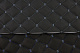 Стеганый кожзам Maldive "Ромб чёрный" с серой ниткой, на поролоне 7мм, ширина 1,35м Турция детальная фотка