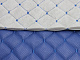 Шкірзам псевдо-перфорований "Ромб синій" з синьою ниткою, на поролоні 7мм, ширина 1,35м., Туреччина детальна фотка