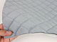 Велюр TRINITY стёганый серый «Ромб» (прошитый серой нитью) поролон, синтепон и флизелин, ширина 1,35м детальная фотка