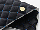 Велюр стеганый темно-серый «Ромб» (прошитый бирюзовый нитью) поролон 8мм, флизелин, ширина 1,35м детальная фотка