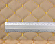Стьобаний шкірозамінник Maldive "Ромб кремовий" із золотою ниткою, на поролоні 7мм, флізеліні, шир.1,35м Туреччина детальна фотка