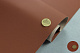 Автомобильный кожзам BENTLEY 1211 медно-коричневый, на тканевой основе, ширина 140см, Турция детальная фотка