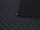 Кожзам стёганый черный «маленькой-ромб» (прошитый синей нитью) дублированный синтепоном и флизелином, ширина 1,35м детальная фотка