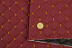 Стьобаний шкірозамінник Maldive "Ромб бордовий" з темно-золотою ниткою, на поролоні 8мм, флізеліні, ширина 1,35м Туреччина детальна фотка