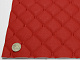 Прошитый кожзам псевдо-перфорированный "Ромб красный" с красной нитью, на поролоне 7мм, ширина 1,35м Турция детальная фотка