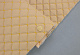 Стеганый кожзам Maldive "Ромб бежевый" с золотой, на поролоне 7мм, флизелине, ширина 1,35м Турция детальная фотка
