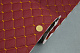 Стёганый кожзам "Ромб бордовый" с темно-золотой нитью, на поролоне и флизелине, толщина 8мм, ширина 1,35м детальная фотка