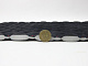 Велюр стеганый темно-серый «Ромб» (прошитый красной нитью) поролон 8мм, флизелин, ширина 1,35м детальная фотка