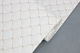 Кожзам стёганый белый «Ромб» (прошитый бежевой нитью) дублированный синтепоном и флизелином, ширина 1,35м детальная фотка