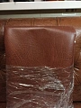 Шкірвініл меблевий гладкий (коньячний Н-28) для перетяжки м'якого куточка, дивана, стільців, ширина 1.40м