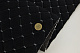 Велюр стьобаний «Ромб чорний» (прошитий світло-сірою ниткою) на поролоні 7мм та флізеліні, ширина 135см детальна фотка