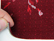 Автовелюр бордовый, на поролоне и сетке (тягучий), Польша SAB детальная фотка