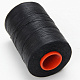 Нить для перетяжки руля вощеная (цвет черный), толщина 1.0 мм, длина 500 метров "Турция" детальная фотка