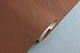 Автомобильный кожзам KARBON 320 коричневый, на тканевой основе, ширина 140см, Турция детальная фотка