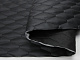 Кожзам термостёганый черный, дублированный синтепоном 3мм и флизелином, шир. 1,40м детальная фотка