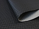 Тканина стьобана чорна з сірим відтінком "ромб у квадраті маленький" на поролоні 1мм і сітці, ширина 1,80м. детальна фотка