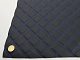 Шкірзам чорний (прошитий синьою ниткою) для автомобілів, поролон з сіткою. «Ромб подвійний» ширина 1,45м детальна фотка