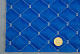 Кожзам стёганый синий «Ромб» (прошитый светло-серой нитью) дублированный синтепоном и флизелином, ширина 1,35м детальная фотка