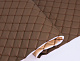 Стіганий шкірозамінник Maldive "Ромб коричнево-бежевий" з коричневою ниткою, на поролоні 7мм, ширина 1,35м Туреччина детальна фотка