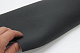 Черный автомобильный кожзам для сидений на поролоне и сетке, толщина 4мм, ширина 148см детальная фотка