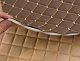 Стёганый кожзам Maldive "Ромб коричнево-бежевый" с бежевою ниткой, на поролоне 7мм, ширина 1,35м Турция детальная фотка