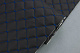 Стёганый кожзам Maldive "Ромб черный" с синей ниткой, на поролоне 7мм, флизелине, ширина 1,35м Турция детальная фотка