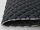 Велюр стеганый темно-серый «Ромб» (прошитый светло-серой нитью) поролон 8мм, флизелин, ширина 1,35м детальная фотка