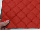 Прошитий шкірзам псевдо-перфорований "Ромб червоний" з червоною ниткою, на поролоні 7мм, ширина 1,35м., Туреччина детальна фотка