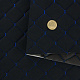 Велюр Venus стеганый черный «Ромб» (прошитый синей нитью) на поролоне 6мм, подложка флизелин, ширина 1,4м детальная фотка