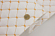 Кожзам стёганый белый «Ромб» (прошитый тёмно-золотой нитью) дублированный синтепоном и флизелином, ширина 1,35м детальная фотка