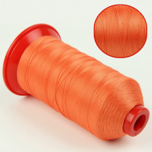 Нить POLYART(ПОЛИАРТ) N20 цвет 2830 оранжевый, для пошив чехлов на автомобильные сидения и руль, 1500м анонс фото