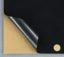 Карпет Lite велюровый черный для авто самоклейка, листы, толщина 1мм анонс фото