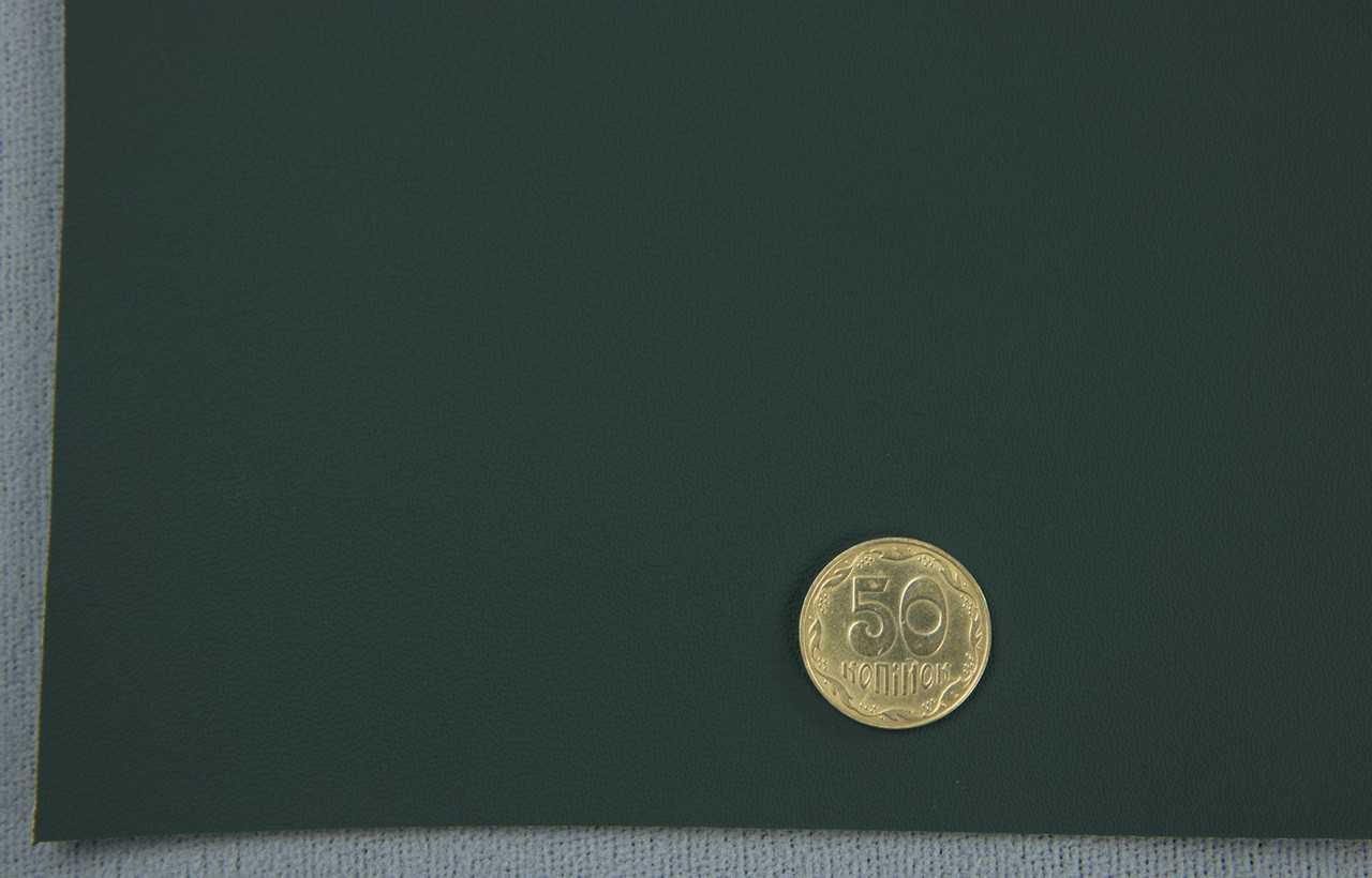 Автомобильный кожзам BENTLEY 1232 темно-зеленый, на тканевой основе, ширина 140см, Турция детальная фотка