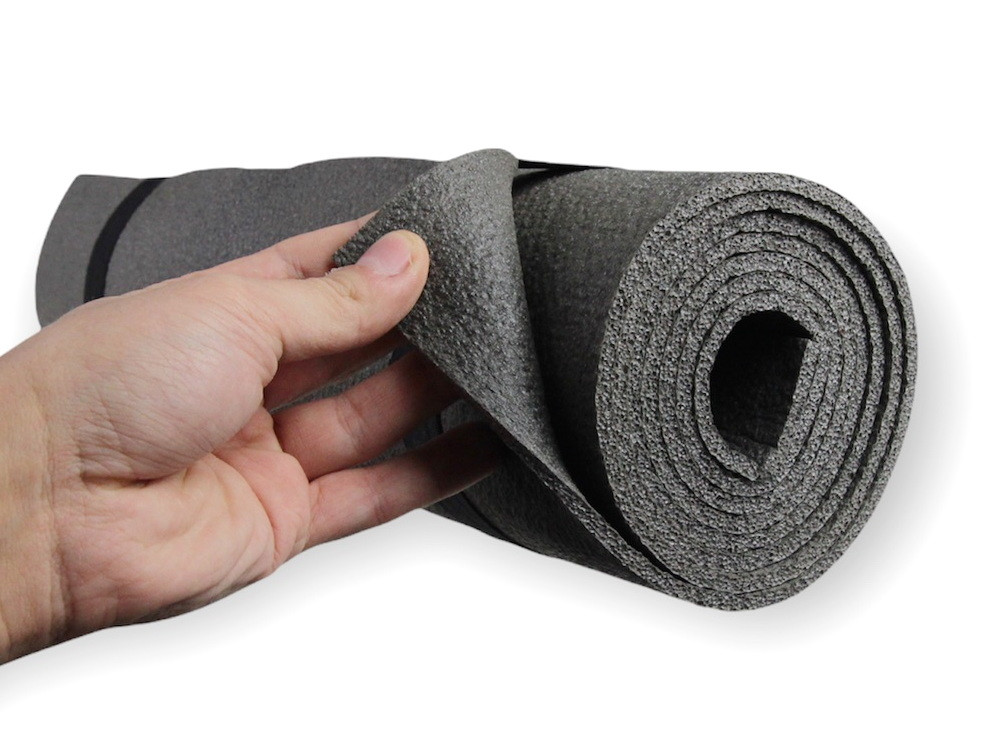 Коврик для фитнеса и йоги COMFORT 5, серый, толщина 5мм, ширина 75см детальная фотка