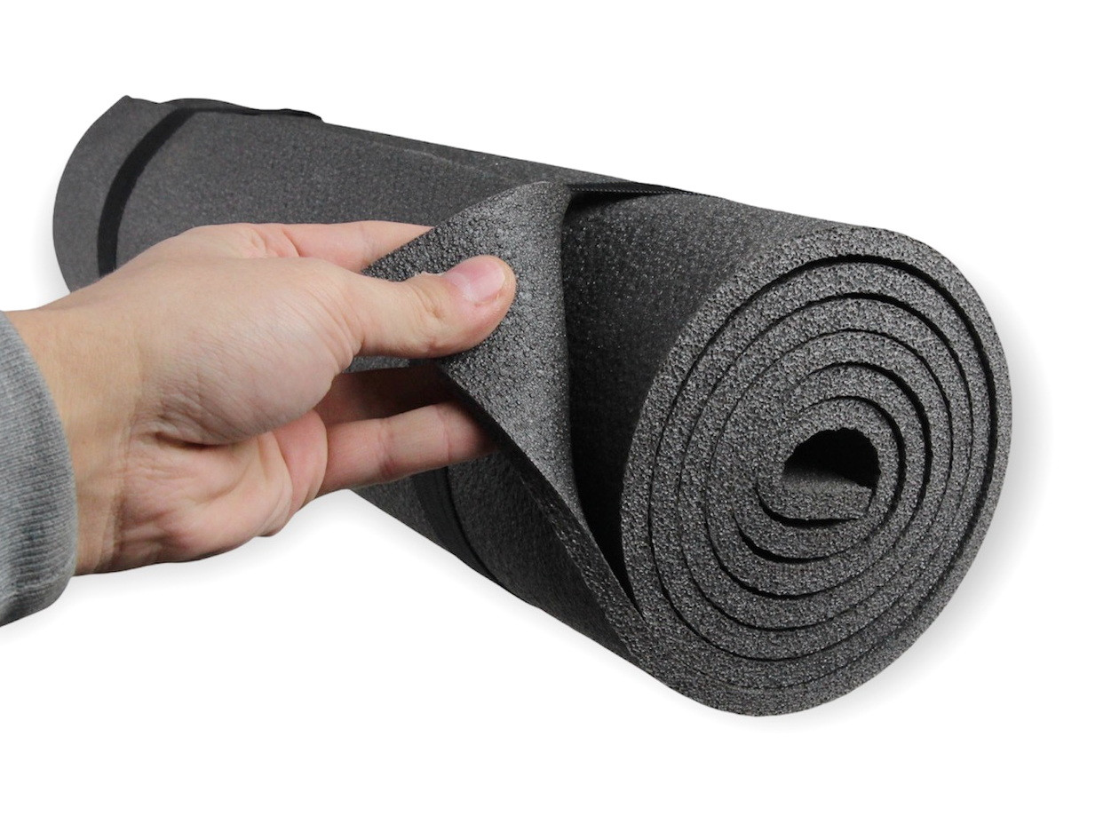Коврик для фитнеса и йоги COMFORT 8, серый, рулонный, толщина 8мм, ширина 150см детальная фотка