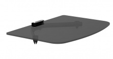 Стеклянная полка OPTICUM, цвет черный, 300х250х5мм, под телевизор TV и др. технику анонс фото