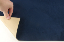 Автоткань самоклейка Антара, цвет темно-синий, на поролоне и сетке, толщина 4мм, лист 49х100см, Турция