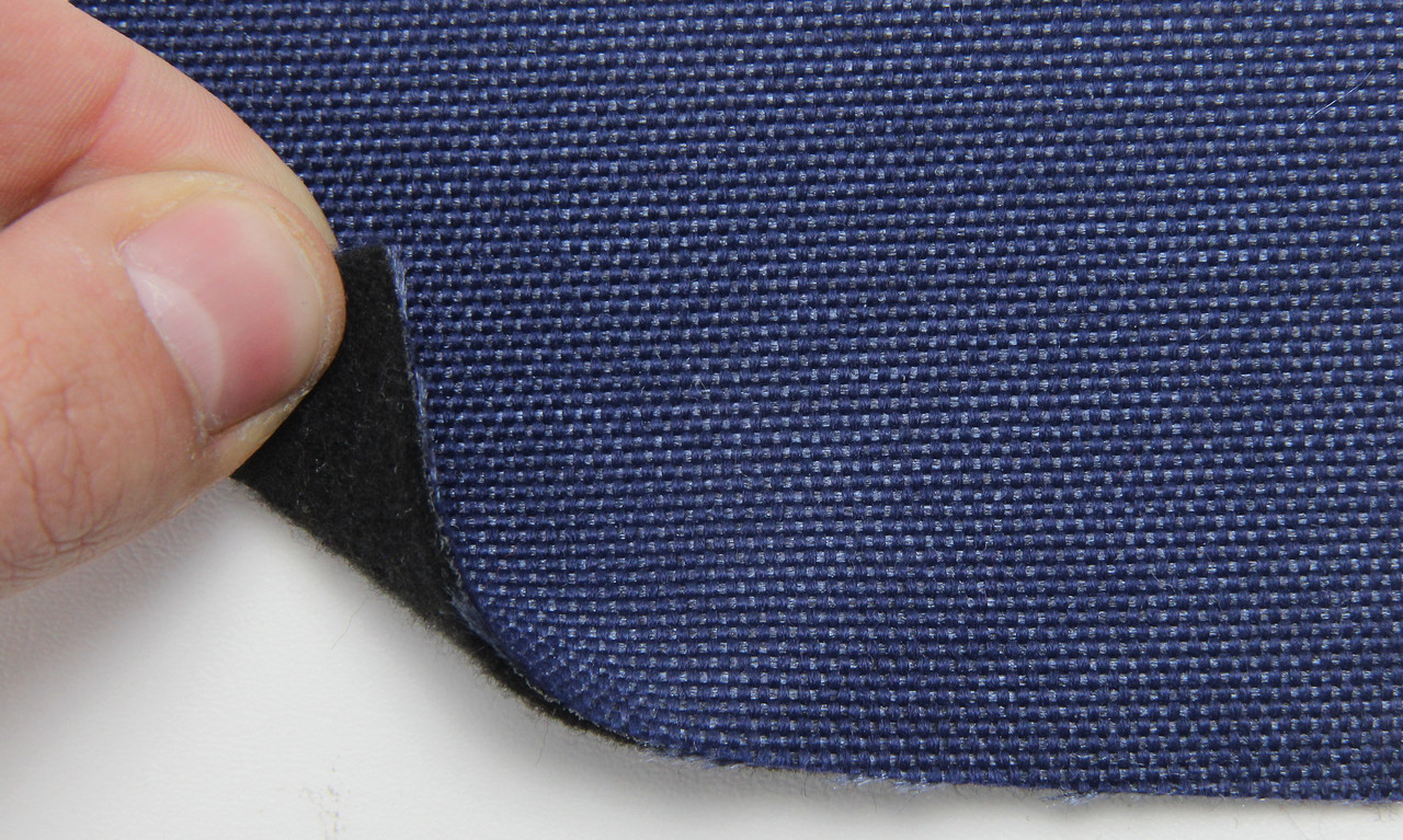 Автоткань оригинальная для боков сидений (синий 7627), основа на войлоке, толщина 2мм, ширина 140см детальная фотка