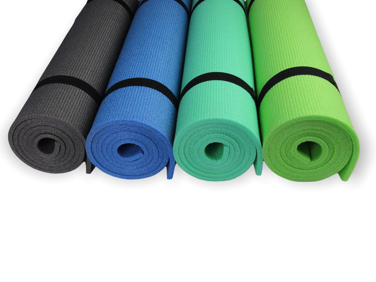 Коврик для фитнеса и йоги AEROBICA 8, синий, рулонный, толщина 8мм, шир. 120см детальная фотка
