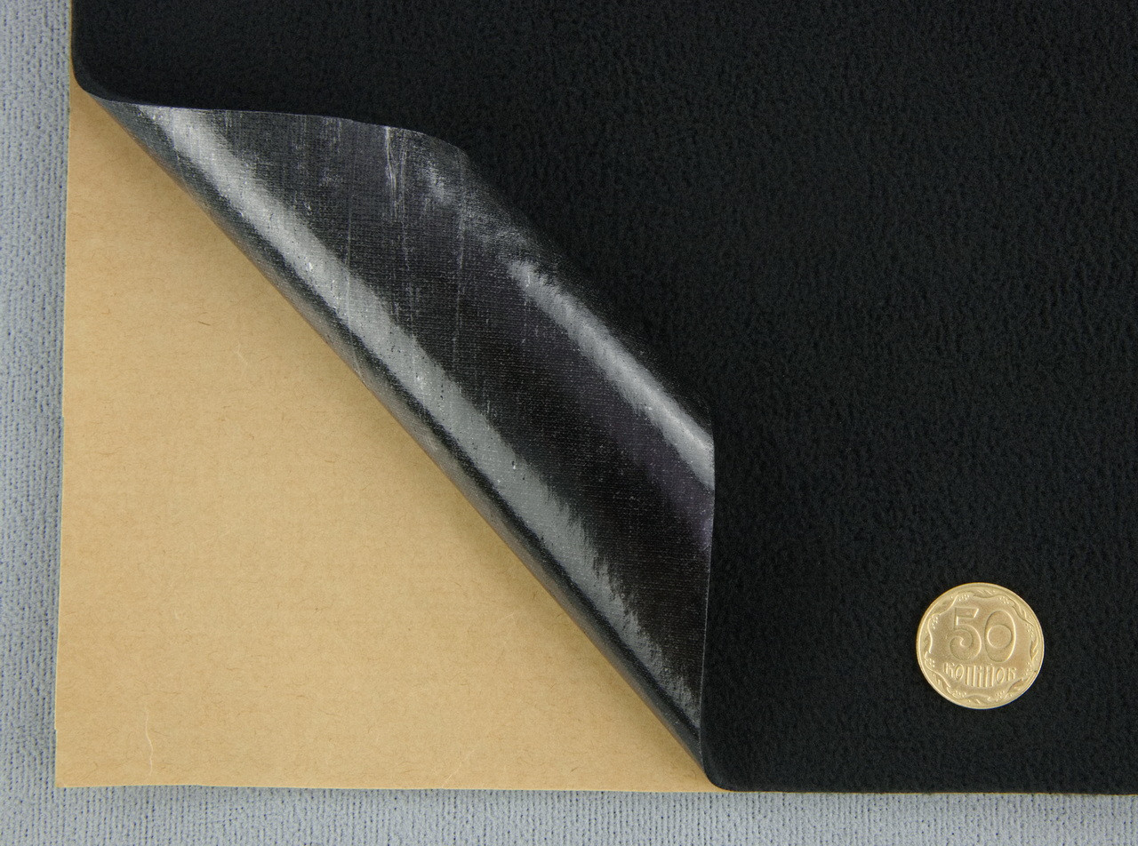 Карпет Standart велюровый черный для авто самоклейка, листы, толщина 2мм детальная фотка