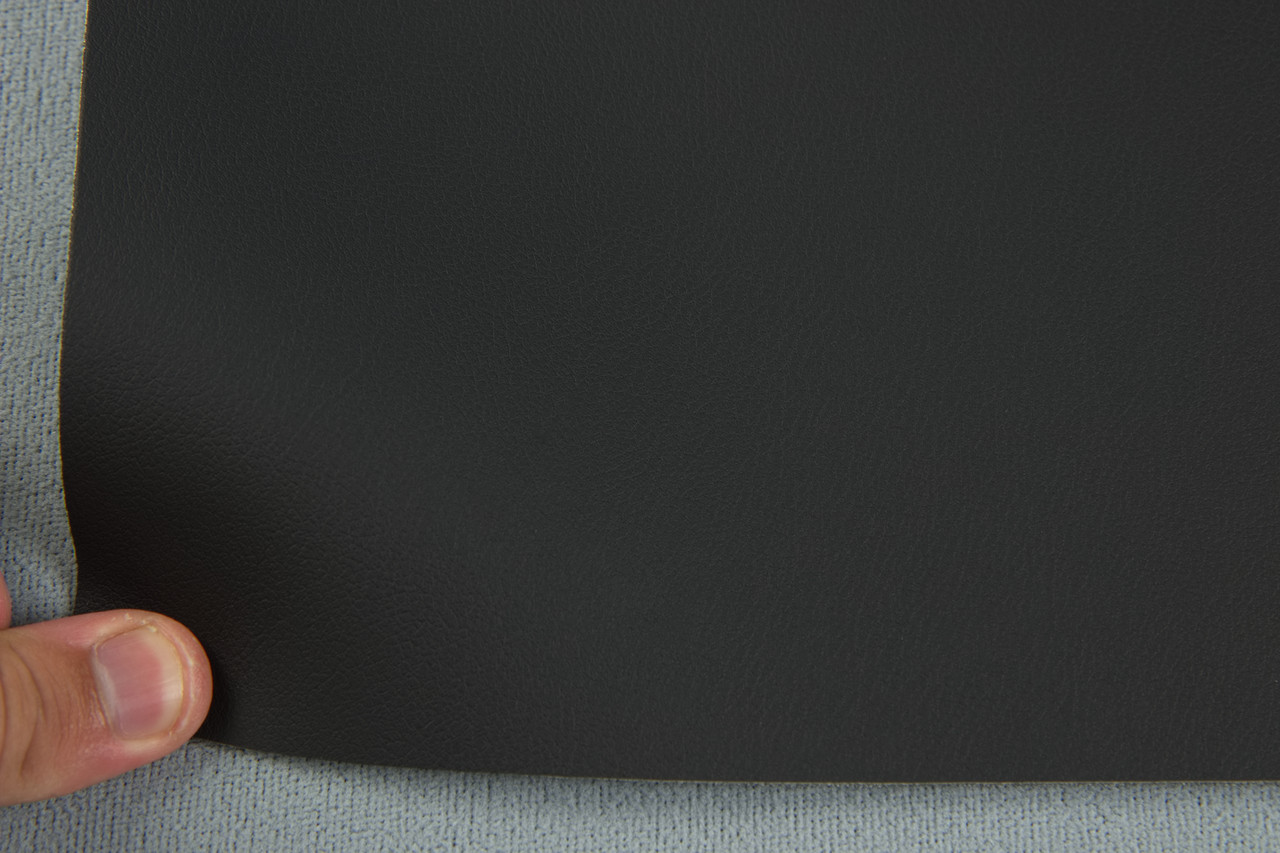 Автокожзам черный 2098-MT на поролоне 1мм и сетке, ширина 150см детальная фотка