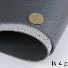 Термовинил перфорированный темно-серый  для перетяжки рулей, дверных карт, airbag, панелей салона авто (tk-4p) анонс фото