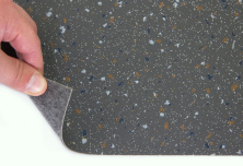 Автолинолеум серый в желто-синюю метку "Мозаика"(Galaxi), ширина 2.0 м, линолеум автомобильный Турция анонс фото