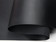 Термовинил псевдо-перфорированный (черный TK-3n) на каучуковой основе, для перетяжки руля, дверных карт
