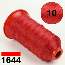Нить POLYART(ПОЛИАРТ) N10 цвет 1644 красный, для пошив чехлов на автомобильные сидения и руль, 750м анонс фото