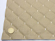 Прошитый кожзам псевдо-перфорированный "Ромб бежевый" на поролоне 7мм, ширина 1,35м Турция детальная фотка