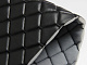 Экокожа стеганная черная «Ромб» (прошитый черной нитью) основа поролон 8мм, ширина 135см детальная фотка