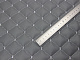 Кожзам стёганый серый «Ромб» (прошитый светло-серой нитью) дублированный синтепоном и флизелином, ширина 1,35м детальная фотка