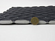 Велюр стеганый темно-серый «Ромб» (прошитый светло-серой нитью) поролон 8мм, флизелин, ширина 1,35м детальная фотка